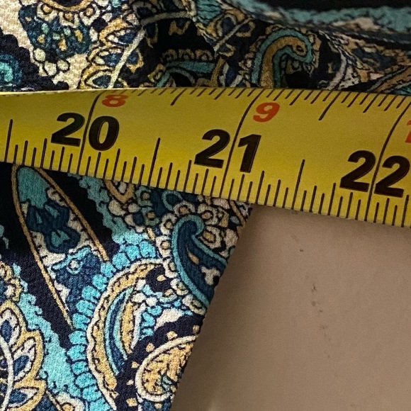 Michael Kors Women's Paisley Print Kimono Top Blue Size Medium - Picture 8 of 8